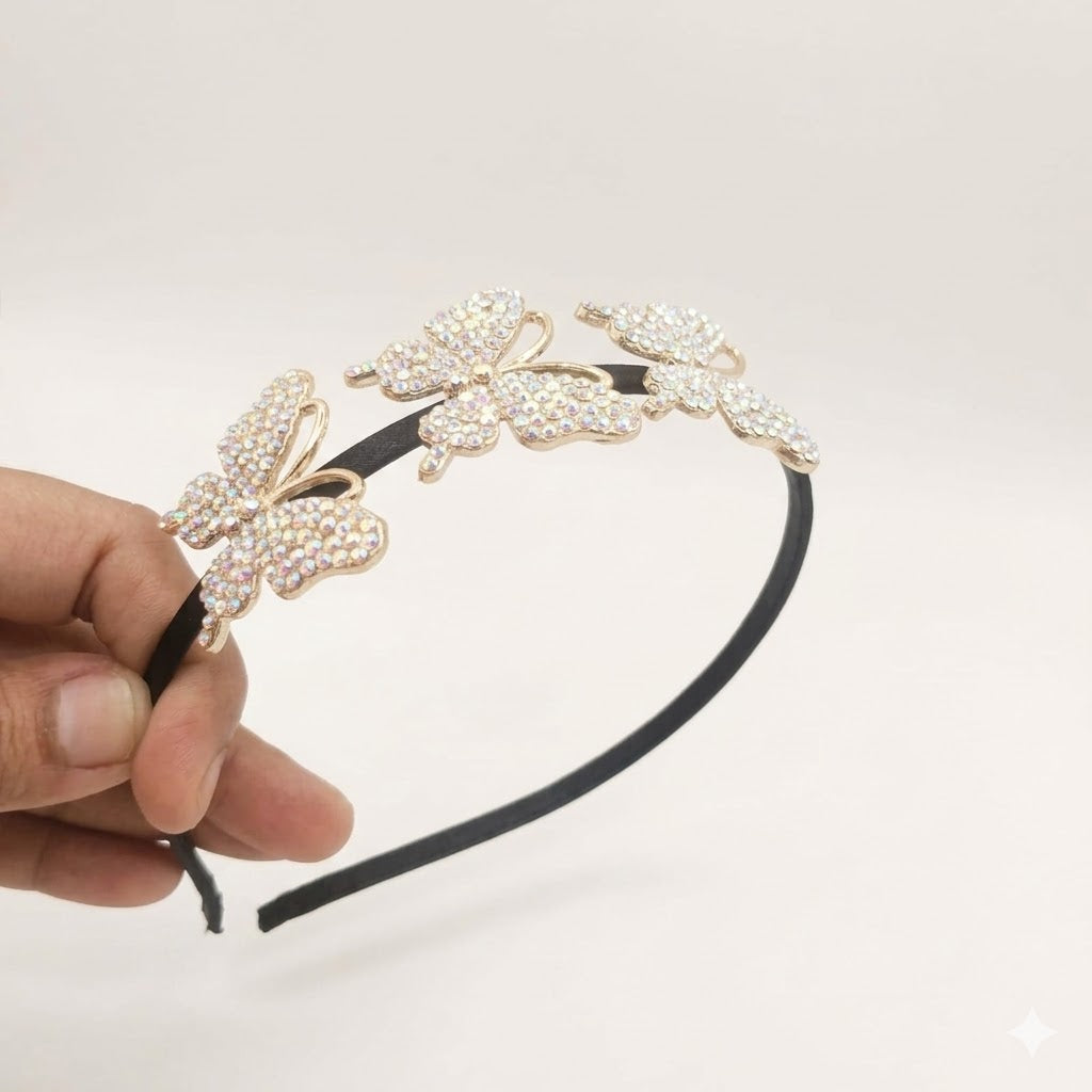 3d Butterfly studded hairband