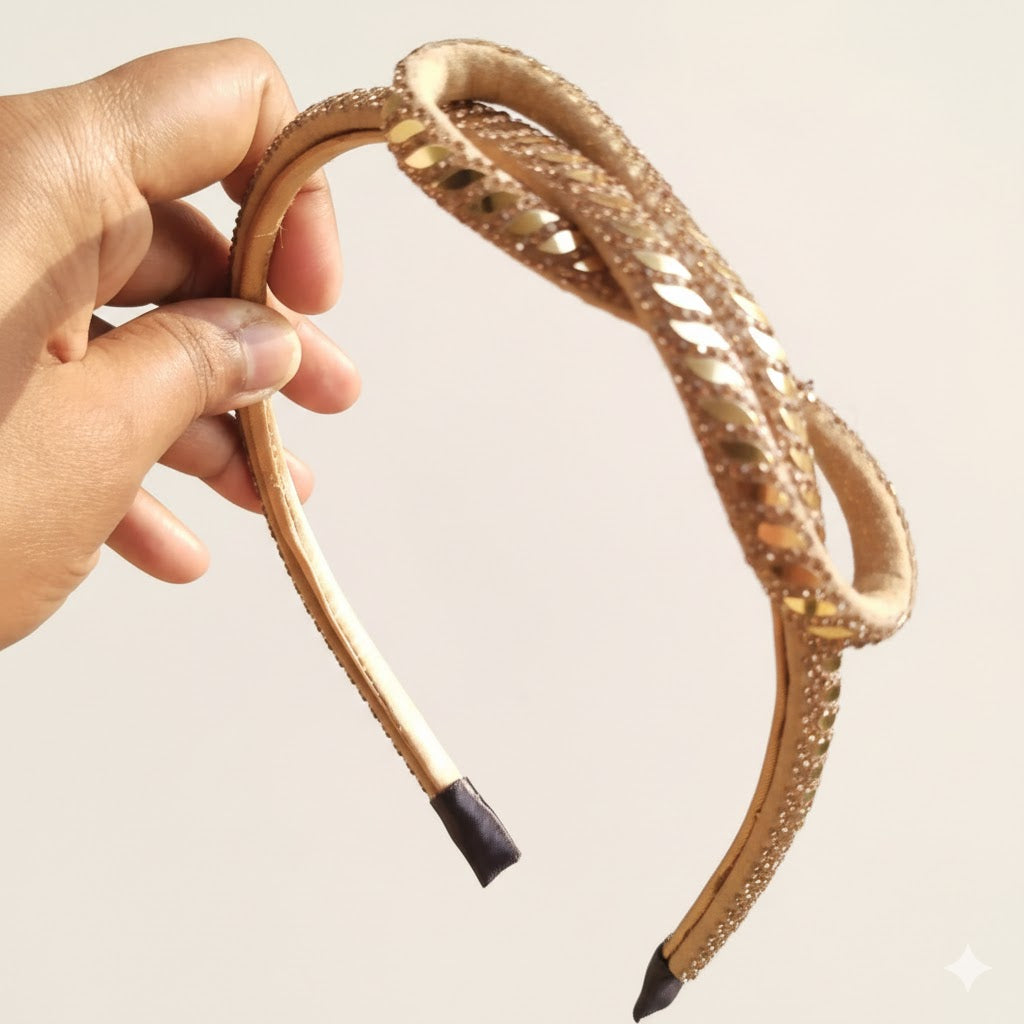 Golden Side knot Premium hariband