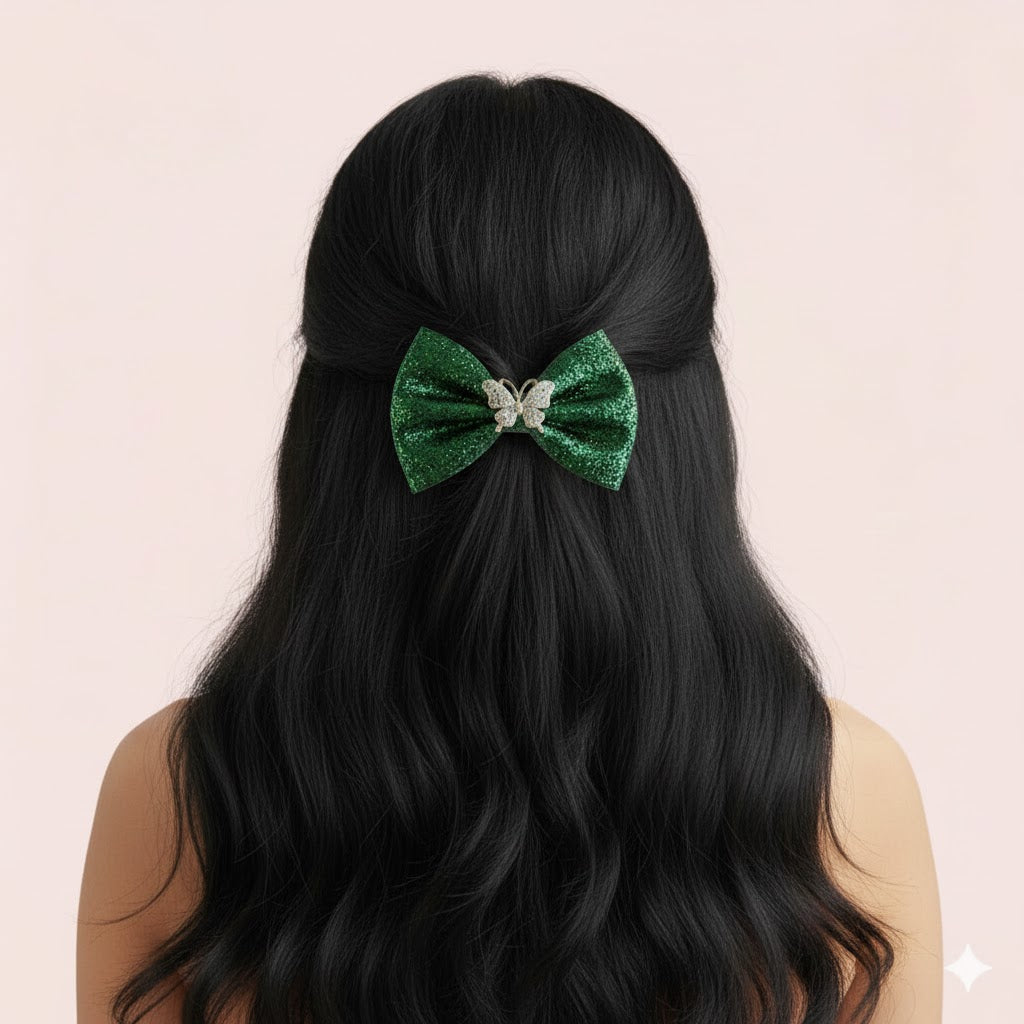 Green Twinkling Butterfly Bow