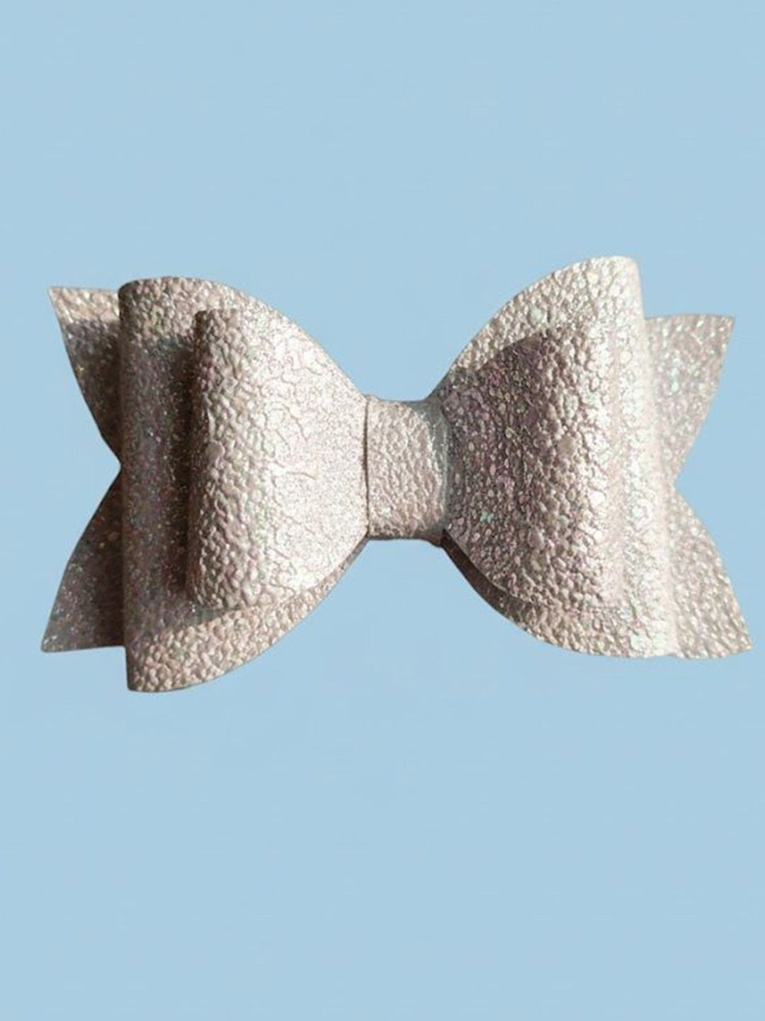 White rainbow shaded hair bow (Holy communion bow)
