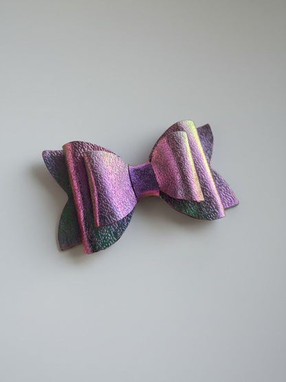 Peacock colour shaded hairbow