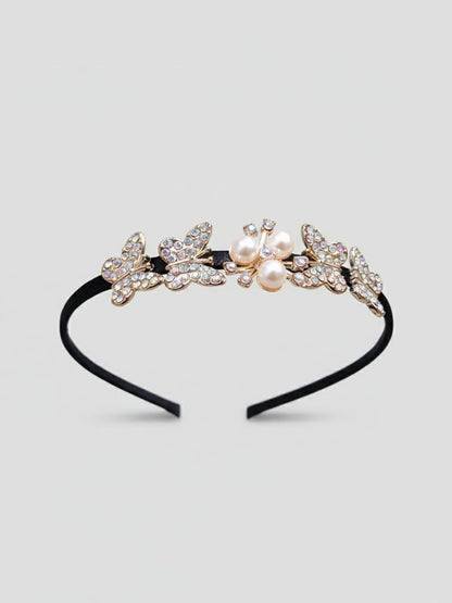 Mini butterfly and flower studded hairband