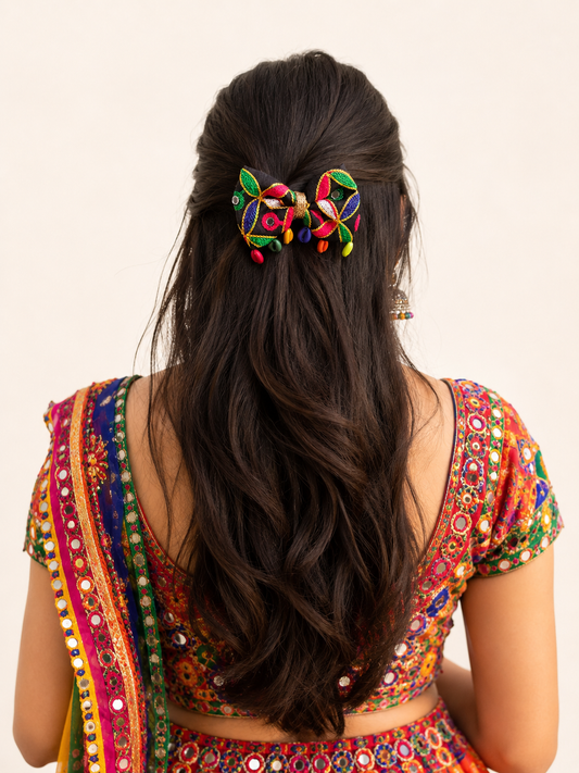 Navratri hair bows