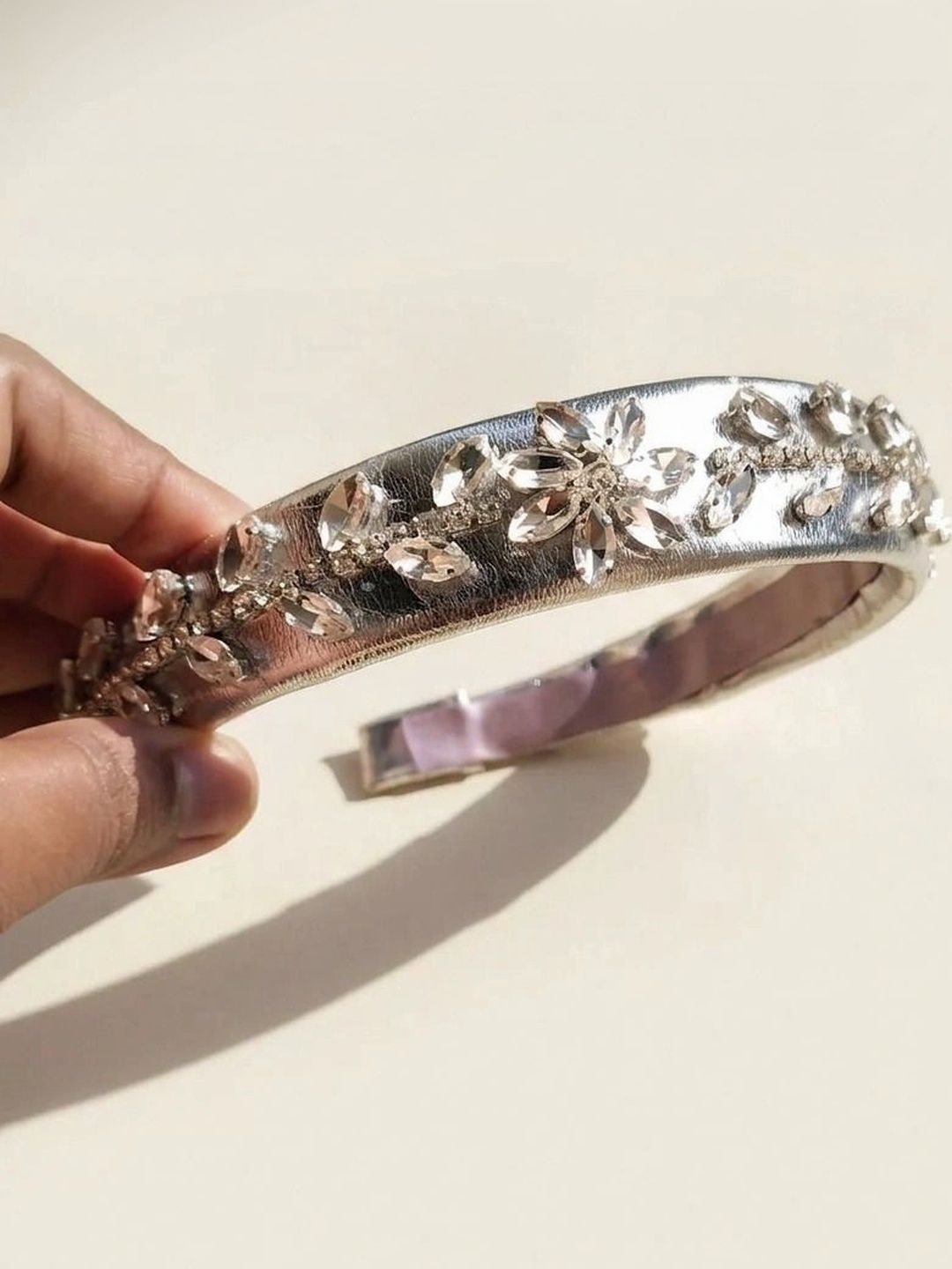 Sparkling Crystal Floral Embellished Headband