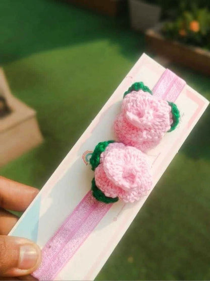 Rose hairband for babies (Pink)