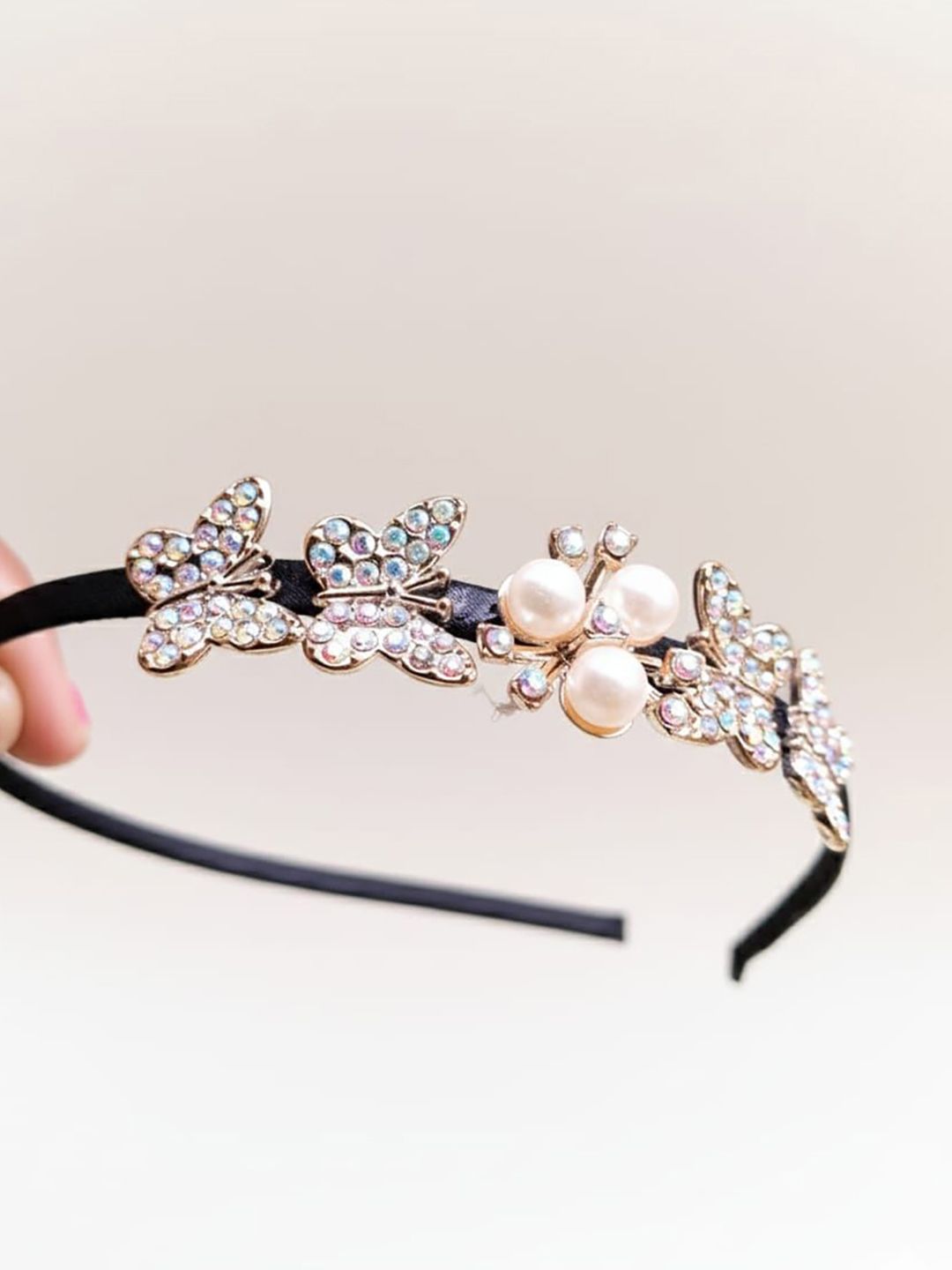 Mini butterfly and flower studded hairband