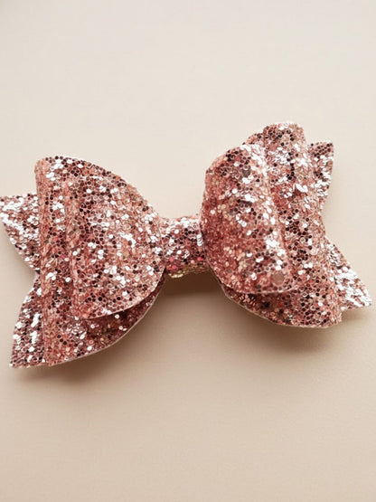 Rose gold Glitter hairbow
