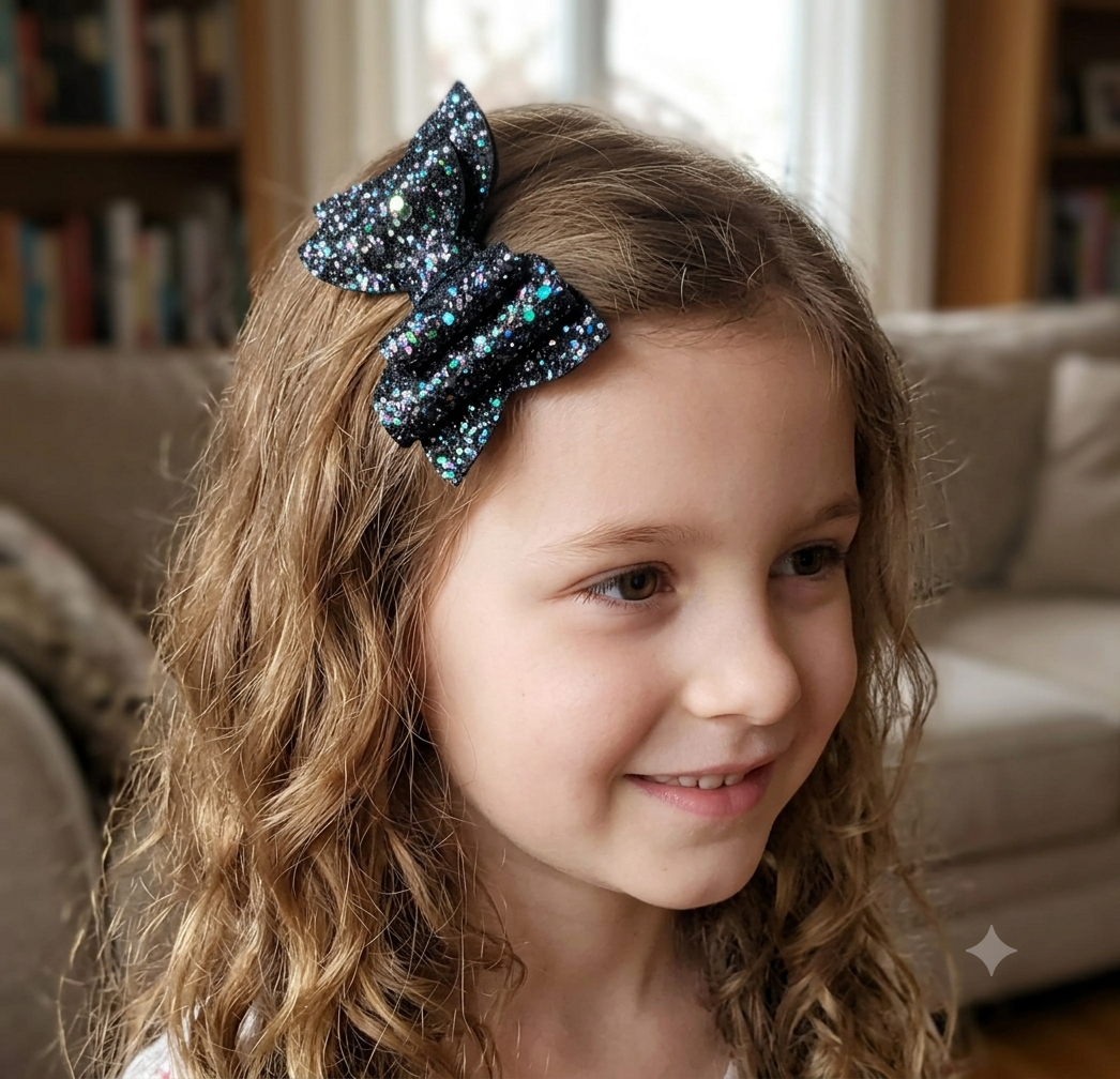 Black hair bow (Halloween hairbow)
