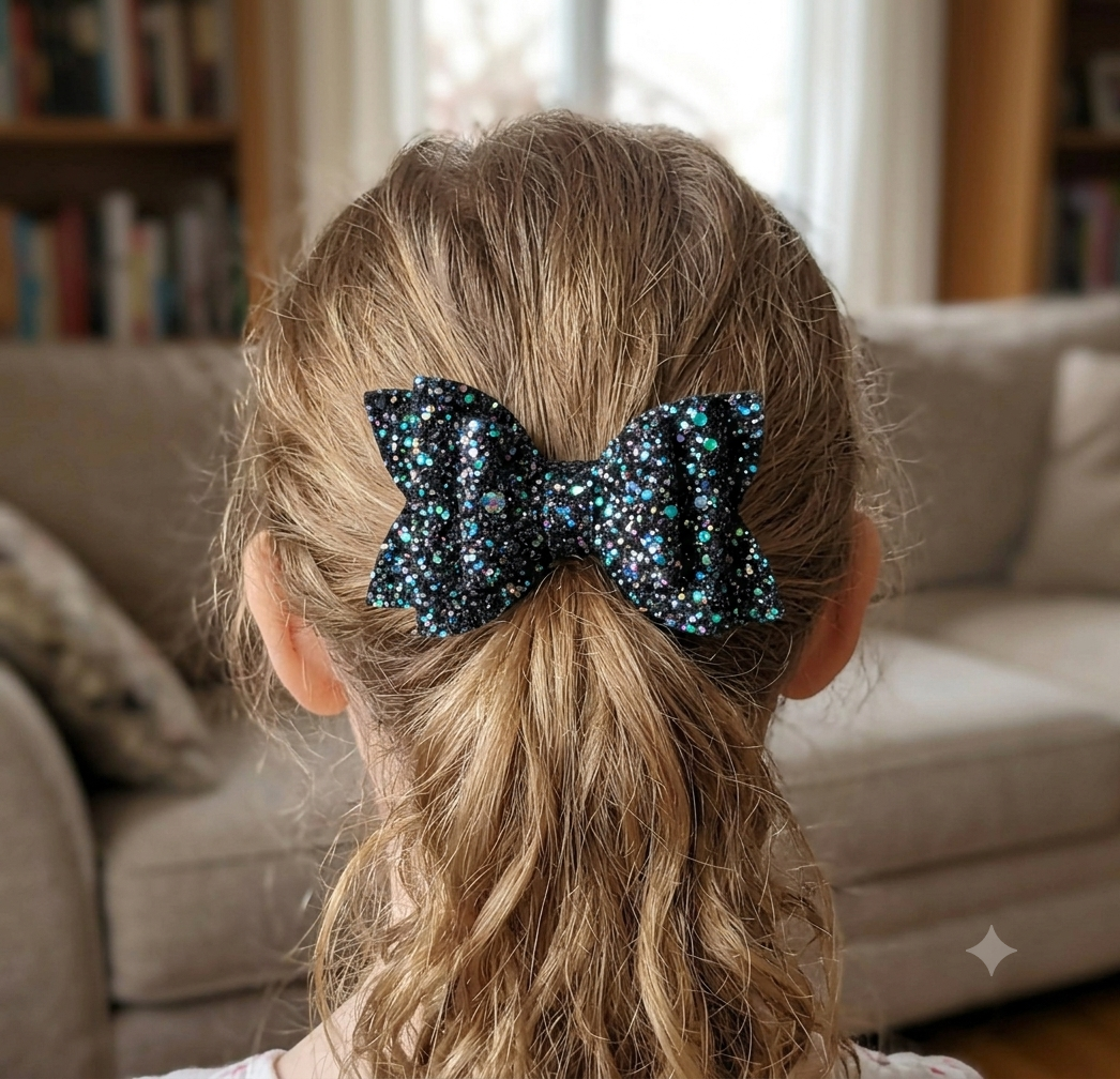 Black hair bow (Halloween hairbow)