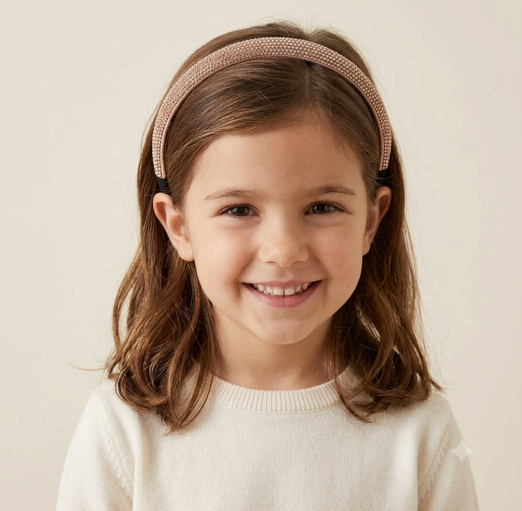 Rose gold Rhinestone studded hairband