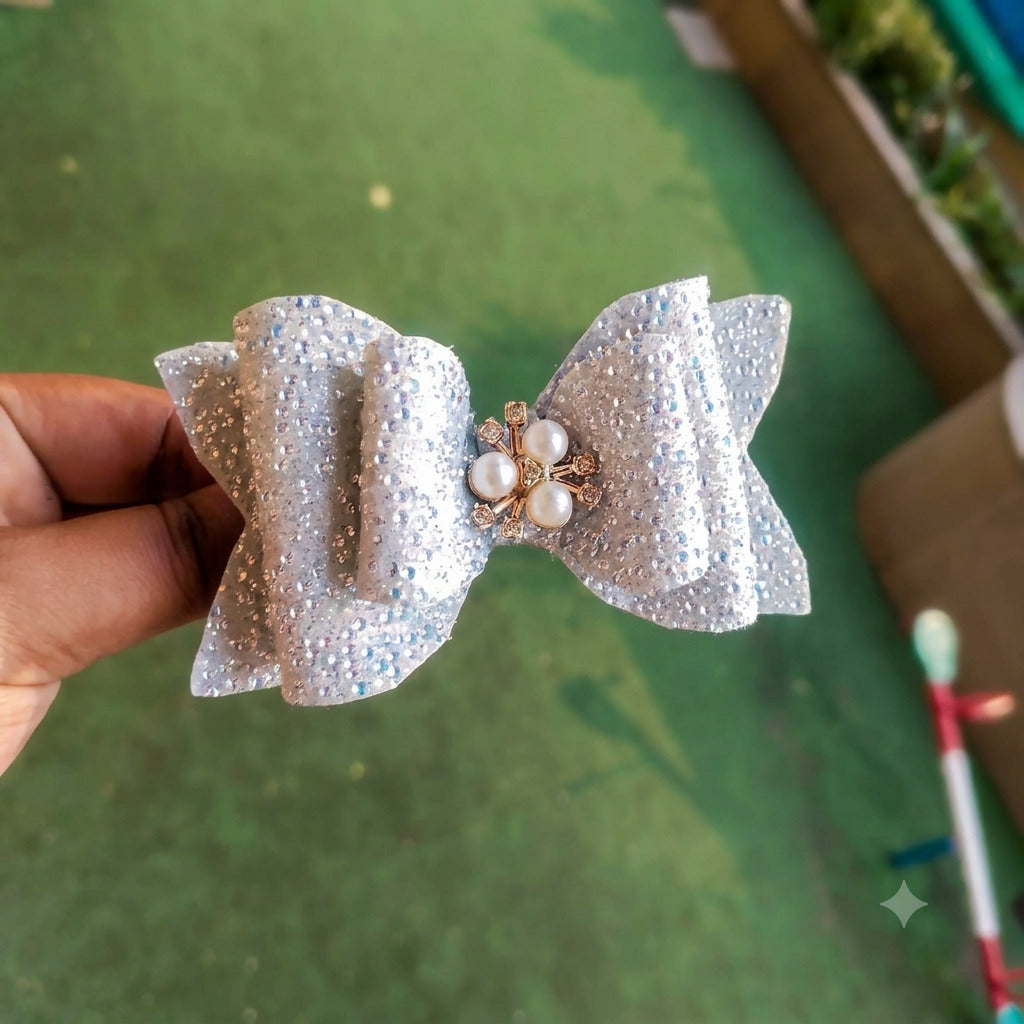 Blue hair bow