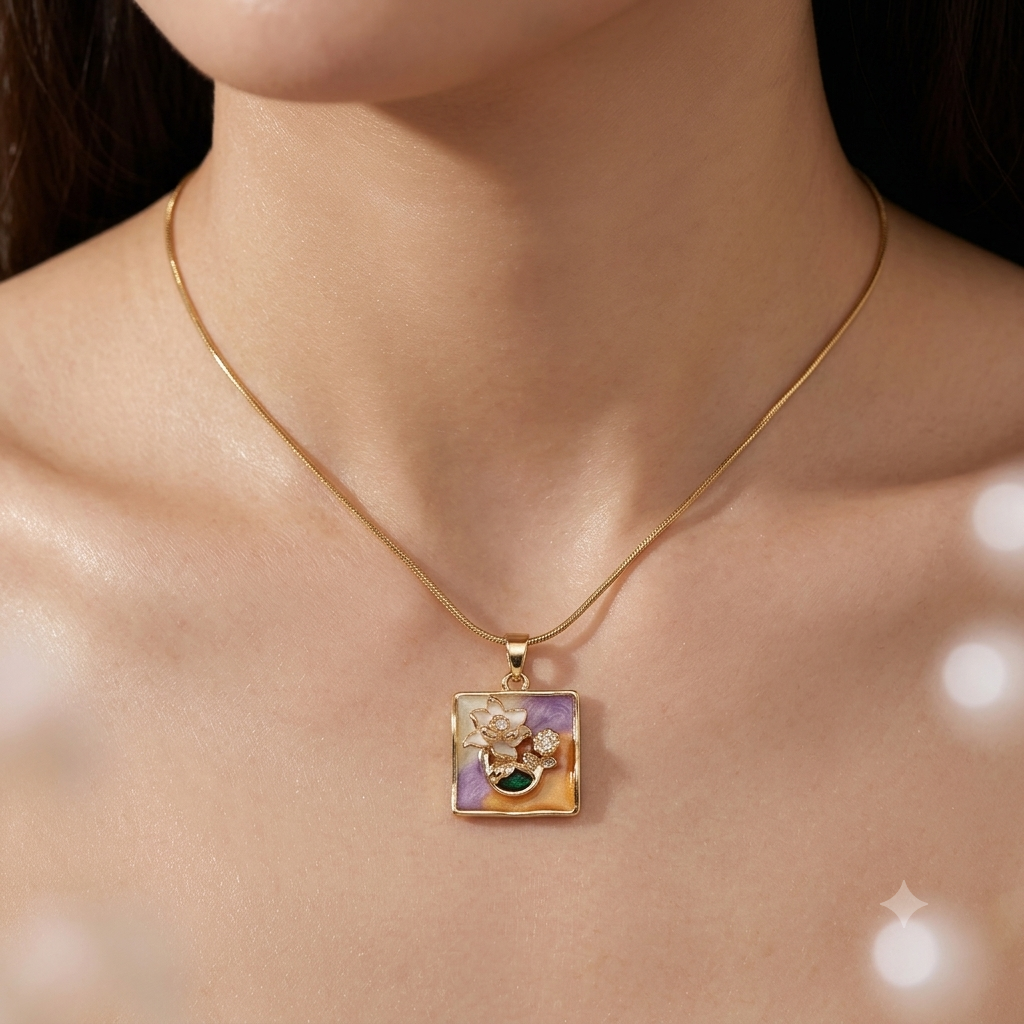 Blossom Charm Pendant Necklace 🌸