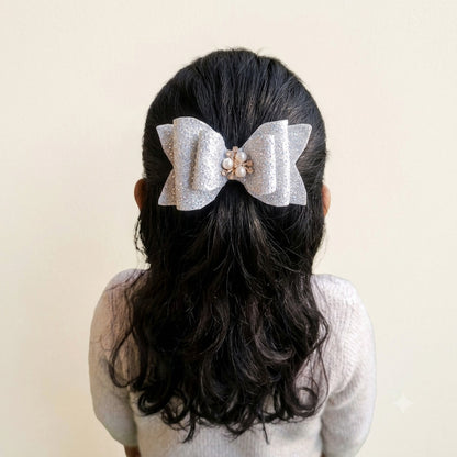 Blue hair bow