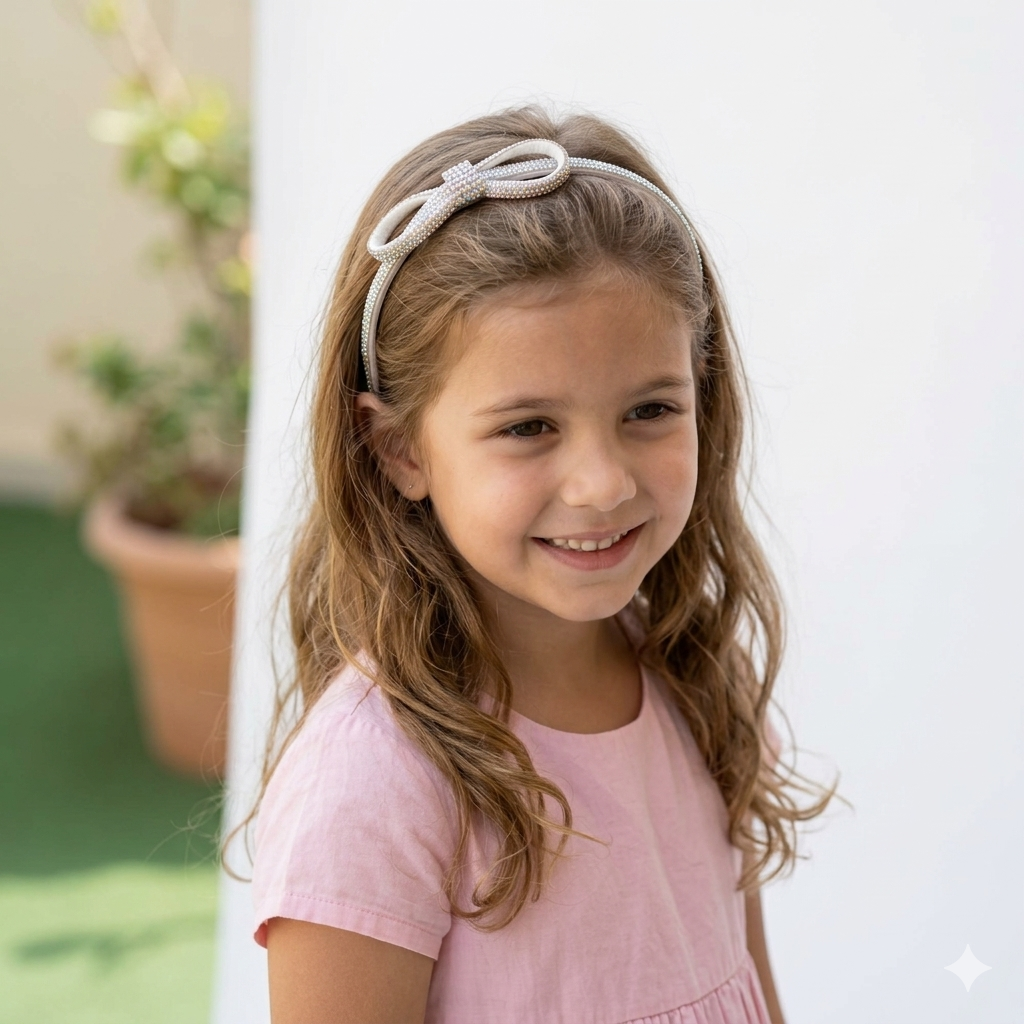 white side knot Premium hariband