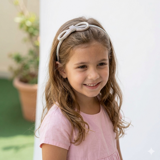 white side knot Premium hariband