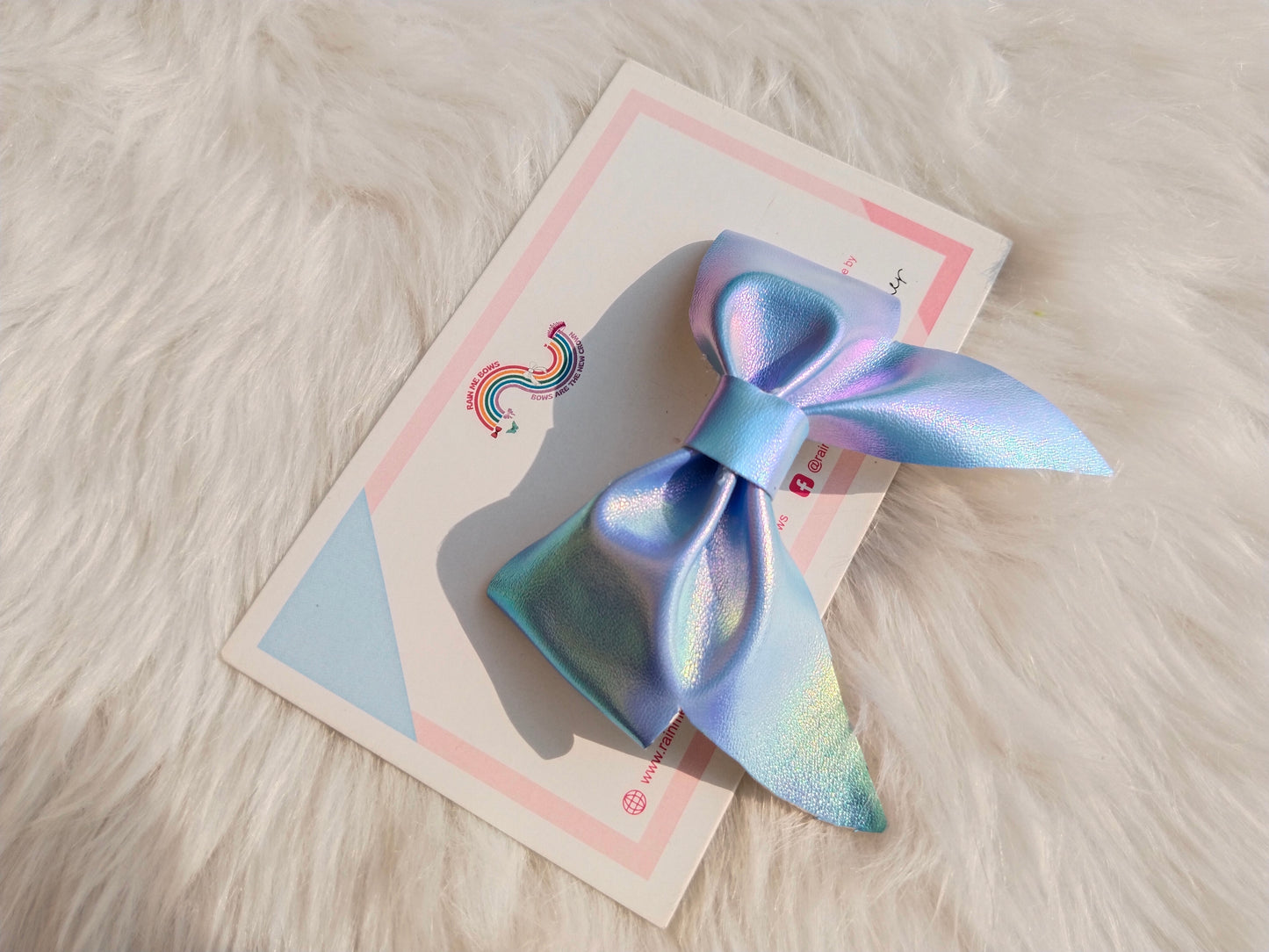 Holographic Pigtail Bows (Per Piece)