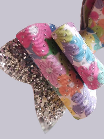 Foral printed hairbow
