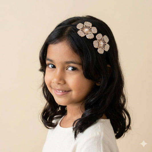 3d flower studded hairband