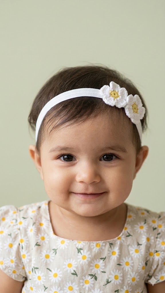 Daisy hairband for babies