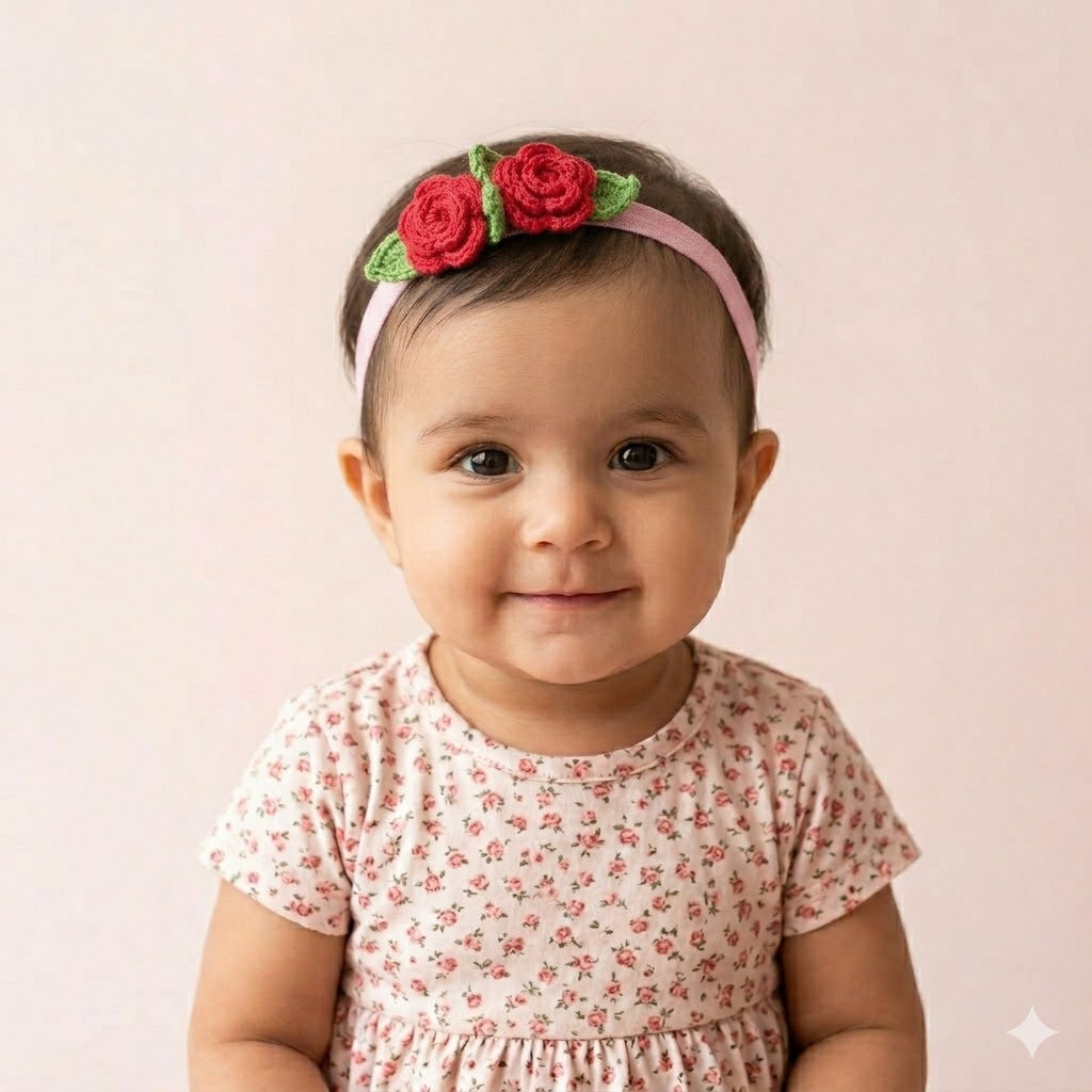 Rose hairband for babies