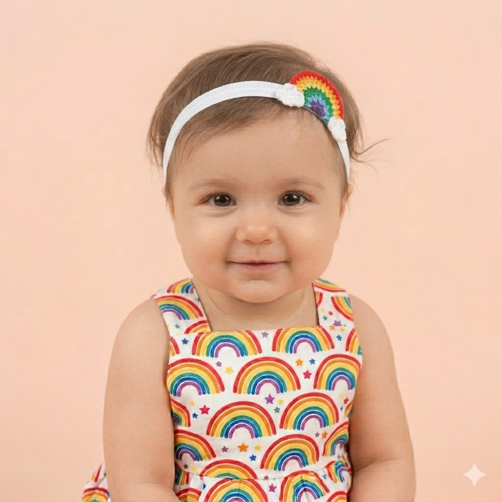 Rainbow hairband for babies