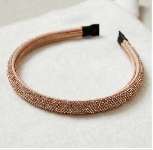 Rose gold Rhinestone studded hairband