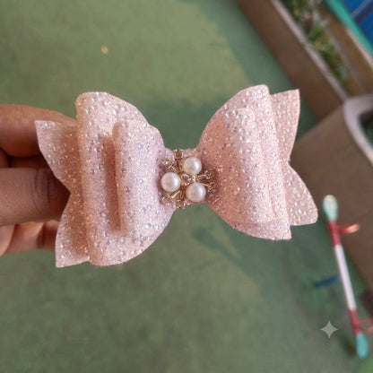 Pink hair bow