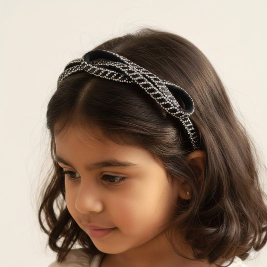 Black Side knot Premium hariband