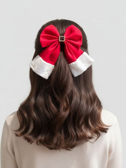 Festive Santa Hat Hair Bow