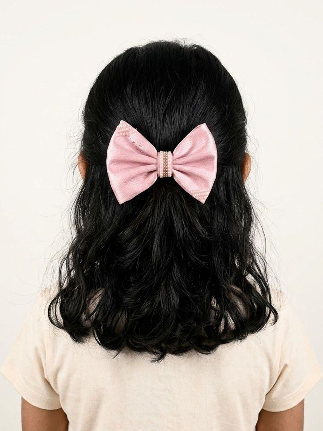 Pearl Embellished Satin hairbow