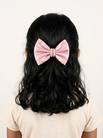 Pearl Embellished Satin hairbow