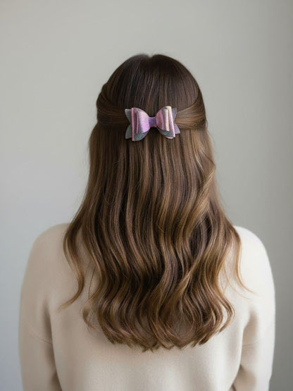 Peacock colour shaded hairbow