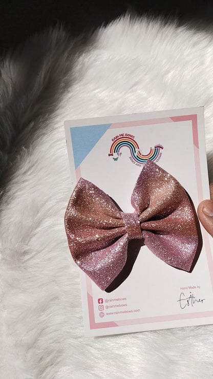 Multihued Glitter Glam Bow