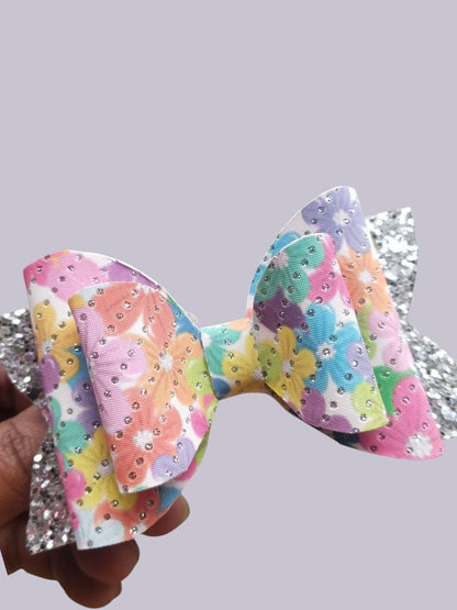 Foral printed hairbow