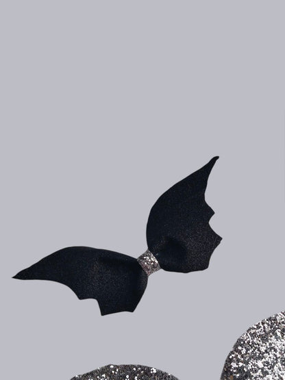 Halloween Black bat hair bow